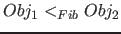 $Obj_1 <_{Fib} Obj_2$