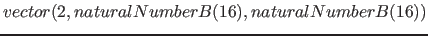 $vector( 2 , naturalNumberB(16), naturalNumberB(16) )$