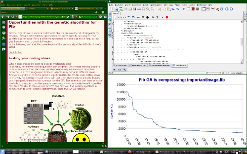 Example: screenshot GA is compressing an image